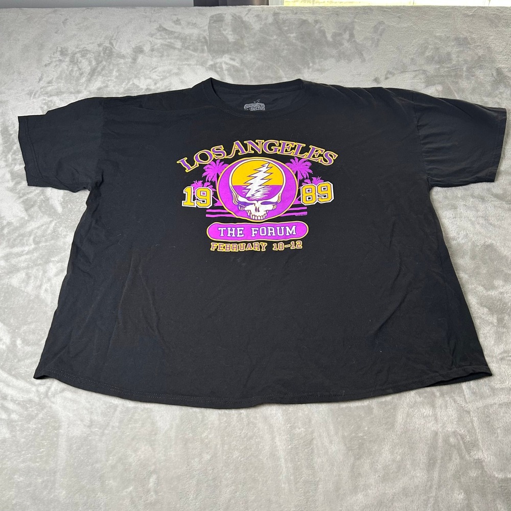 Grateful Dead The Forum Los Angeles Black T-Shirt Men's XXL 1989